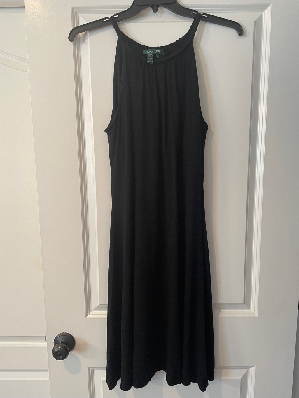 Lauren Ralph Lauren Black Sleeveless Halter Maxi Dress